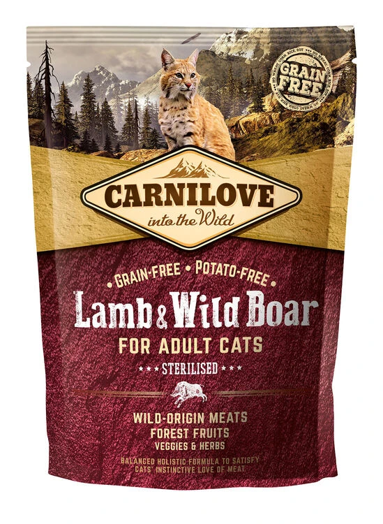 Carnilove Lamb & Wild Boar Adult Cat Food - Image 2