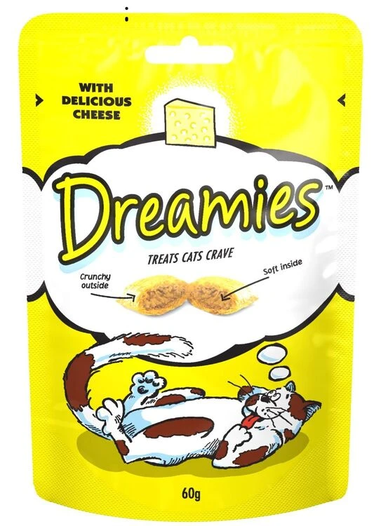 8 X 60g Dreamies Cat Treats With Cheese