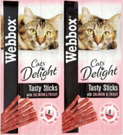 72 X Webbox Cat Sticks Salmon & Trout Sticks