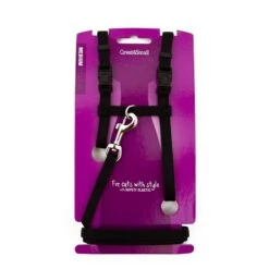 Great&Small Cat Harness & Lead Black Medium