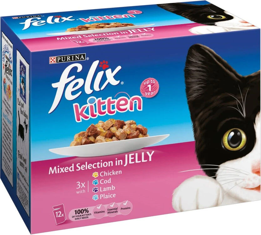 Felix Pouch Kitten Fish & Meat Selection In Jelly