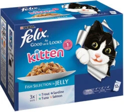 Felix As Good As It Looks Kitten Fish Selection In Jelly