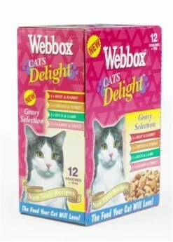 48 X Webbox Cats Delight Pouches Gravy Selection 100g