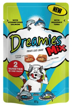 8 X Dreamies Mix Salmon & Tuna 60g