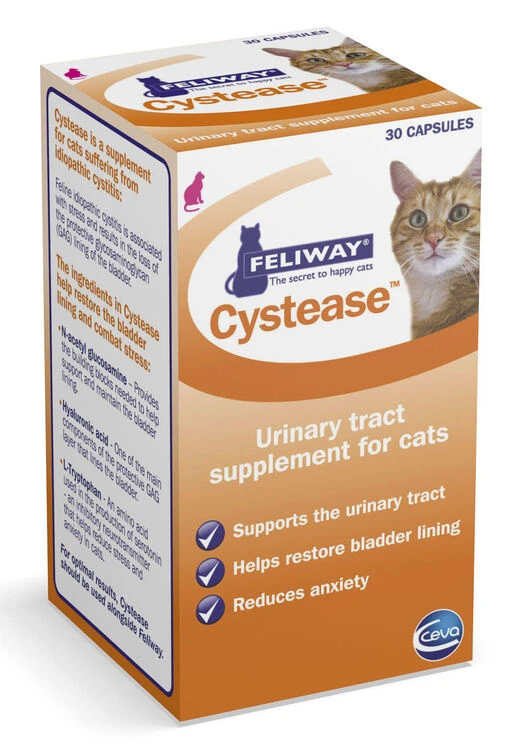 Feliway Cystease Anti-Anxiety Urinary Tract Supplement - 30 Capsules