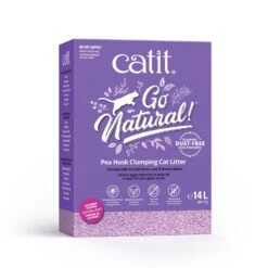 Catit Go Natural Pea Husk Clumping Cat Litter 14L Lavender