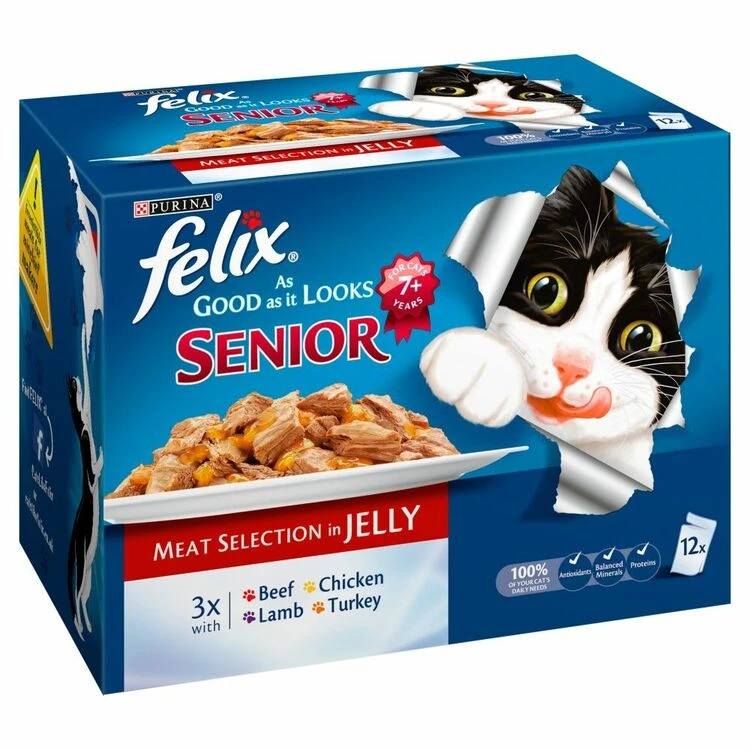 Felix Pouch As Good As It Looks Senior Meat In Jelly