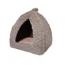 Rosewood 40 Winks Cat Pyramid Bed Grey & Pink Fleece