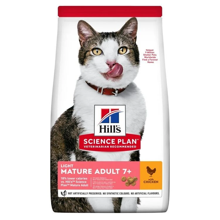 Hill's Science Plan Mature Adult Light Dry Cat Food Chicken 7kg