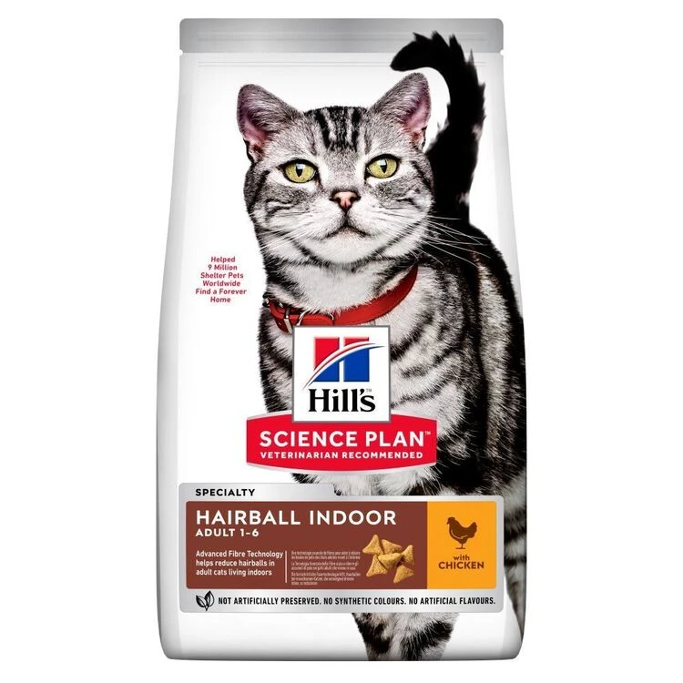 Hill's Science Plan Adult Hairball & Indoor Feline Cat Chicken - Image 2