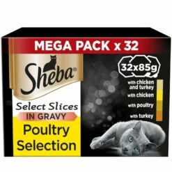 SHEBA Select Slices Cat Trays Poultry Collection In Gravy 32 Pack