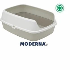 Moderna Maryloo Rim Warm Grey Cat Litter Tray