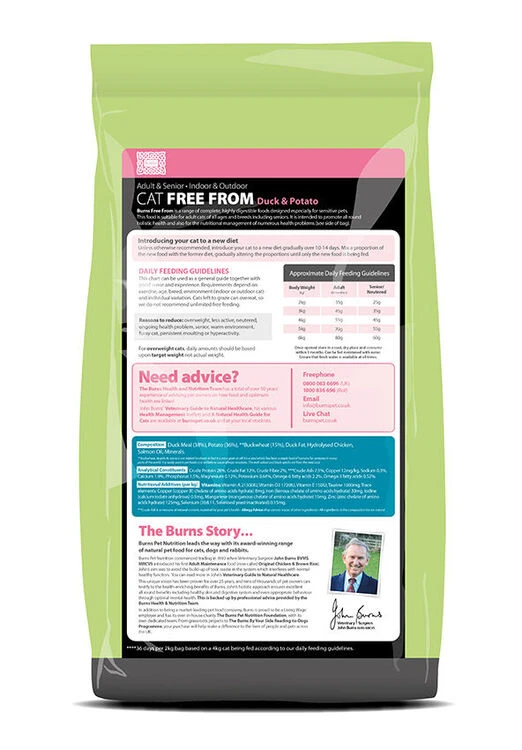 Burns Free From Duck & Potato Sensitive Cat Food - Image 2
