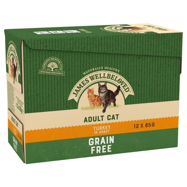 James Wellbeloved Cat Pouch Adult Turkey 12 X 85g