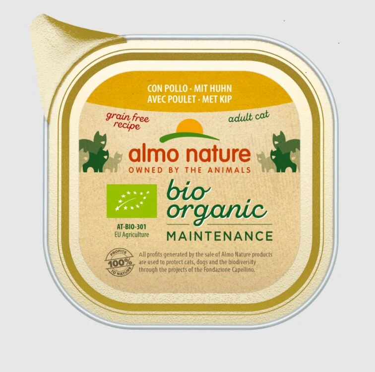 19 X 85g Almo Nature Bio-organic Maintenance With Chicken