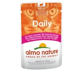 30 X Almo Nature Daily Menu Cat Food With Tuna And Salmon 70g