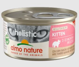 24 X 85g Almo Nature Holistic Kitten With White Meats