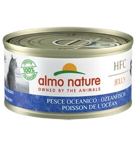 24 X Almo Nature HFC Natural Jelly Oceanic Fish Adult Cat Food 70g