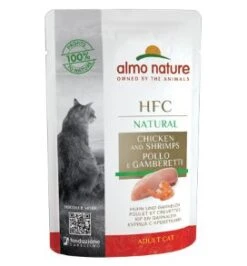 24 X Almo Nature HFC Natural Chicken With Shrimps Cat Food 55g