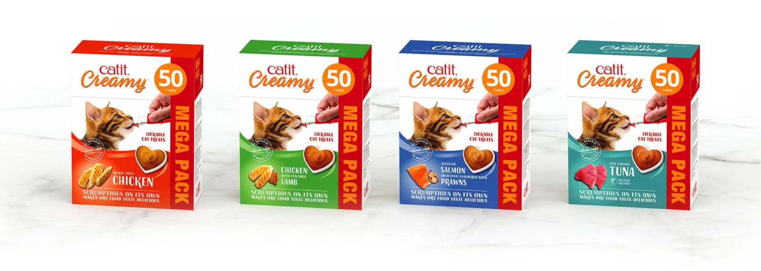 Catit Creamy Lamb Cat Treats Mega Pack 50 X 10g - Image 2
