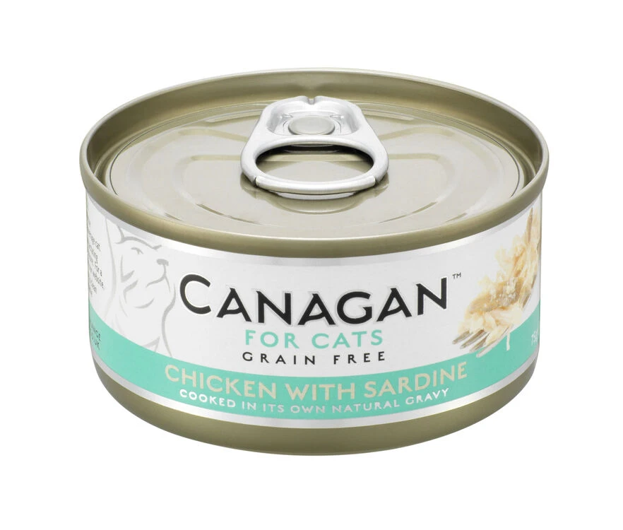 12 X 75g Canagan Chicken With Sardine Grain-Free Cat Food