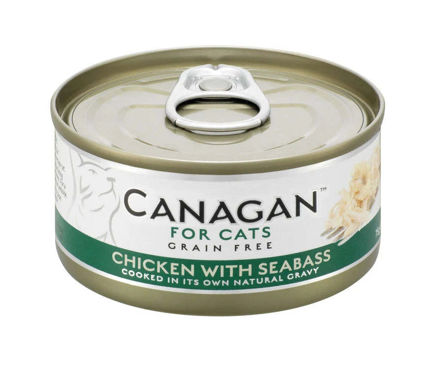 12 X 75g Canagan Chicken With Seabass Grain-Free Cat Food