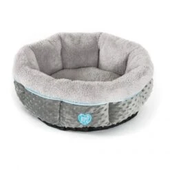 Small Bite Donut Cat/Dog Bed Blue 50cm