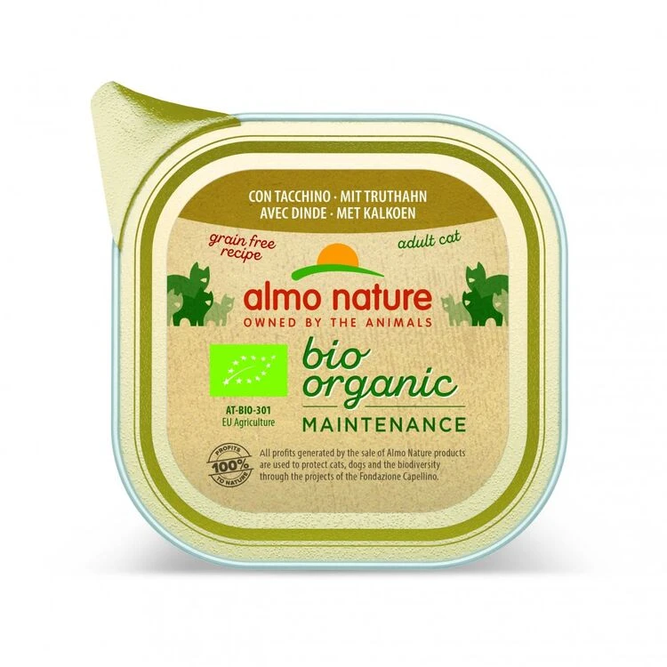 19 X 85g Almo Nature Bio-organic Maintenance With Turkey