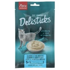 12 X Pets Unlimited Salmon & Tuna Delisticks 5 Pack