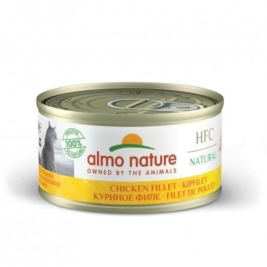 24 X Almo Nature HFC Nature Cat Adult Chicken Fillet 70g