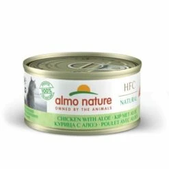 24 X Almo Nature HFC Natural Chicken With Aloe Cat Food 70g