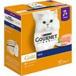 6 X Gourmet Gold Senior Mousse With Salmon 8x85g