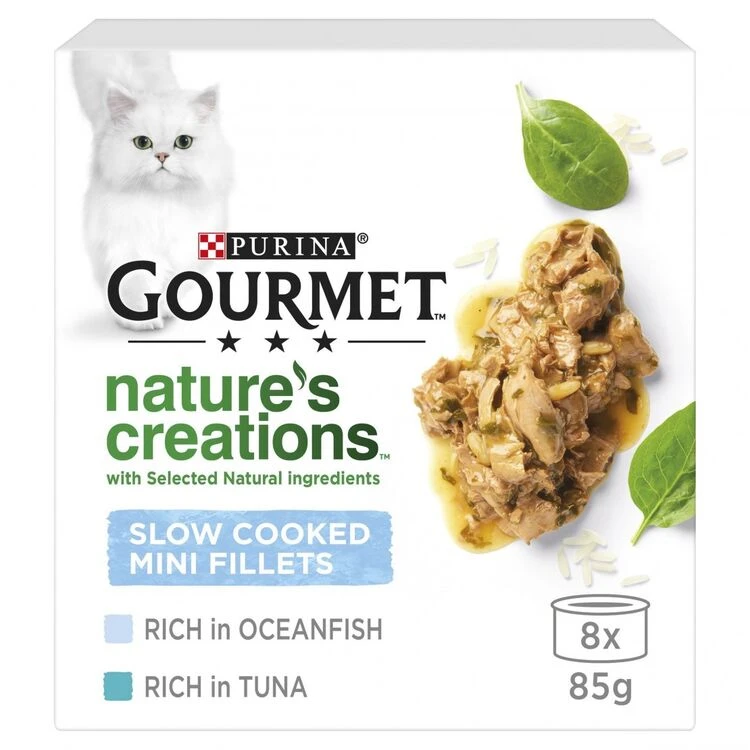 48 X Gourmet Natures Creations Cat Food Fish 85g