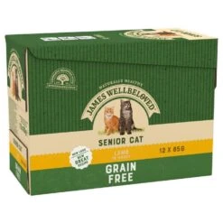 James Wellbeloved Grain Free Cat Pouch Senior Lamb 12 X 85g